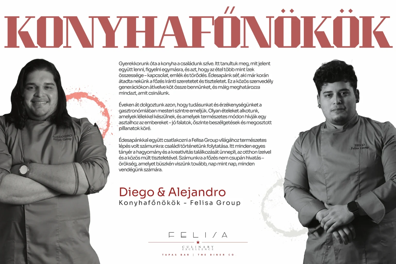 A Felisa Group konyhafőnökei